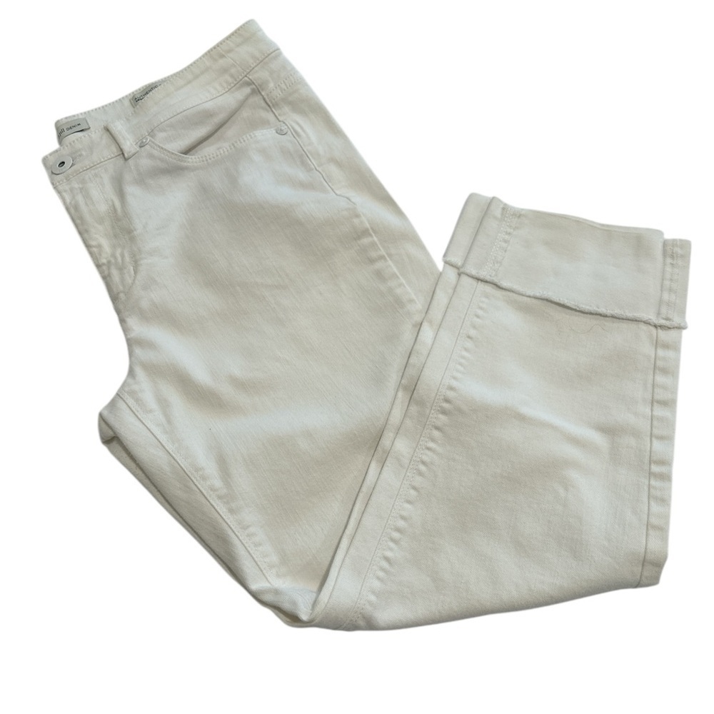 J. Jill White Cropped Denim Jeans